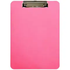 JAM Paper Letter Size Plastic Clipboard Pink