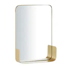 CosmoLiving by Cosmopolitan 22" Metal Modern Wall Mirror Gold