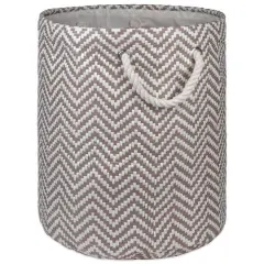DII&reg; Medium Round Chevron Paper Bin Stone