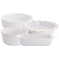 Gibson Elite&reg; White Ceramic Bakeware Set