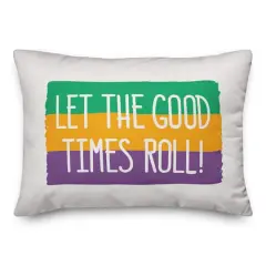 Let Good Times Roll Mardi Gras Throw Pillow