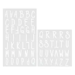White Fun Font Alphabet Iron-On Transfers by Make Market&reg;