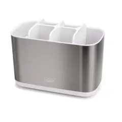 Joseph Joseph EasyStore Steel Toothbrush Caddy Large - White
