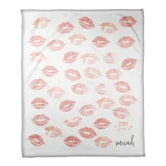 Muah Lips Throw Blanket