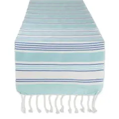 DII&reg; 108" Tidal Stripe Fouta Table Runner