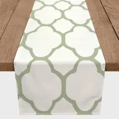 Tea Pot Lattice Pattern 16" x 90" Poly Twill Table Runner