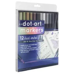 Leisure Arts&reg; Neutral Dual-Ended & Dot Marker Set