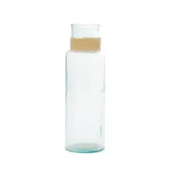 18" Clear Glass Farmhouse Vase