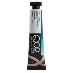 QoR&trade; Watercolor Tube, 11mL Pthalo Turquoise