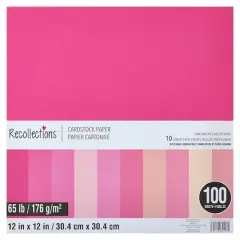 Pink Palette 12" x 12" Cardstock Paper by Recollections&trade;, 100 Sheets