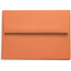 JAM Paper A10 Metallic Invitation Envelopes, 25ct. Flame Orange Stardream