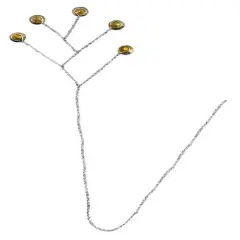 JAM Paper Rinestone Quintet, 12ct. Gold with Silver Stem