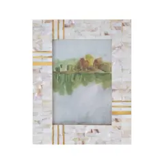 5" x 7" Gold & Mother of Pearl Tabletop Frame, Atelier by Studio D&eacute;cor&reg;