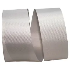 The Ribbon Roll 2.25" x 50yd. Grosgrain Allure Solid Ribbon Silver
