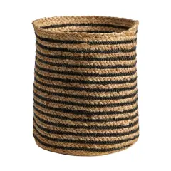 13.5" Handmade Natural Jute Basket Planter