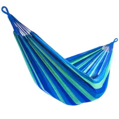 Sorbus Brazilian Style 2-Person Hammock Blue and Green