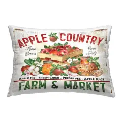 Stupell Industries Apple Country Market Decorative Printed Throw Pillow