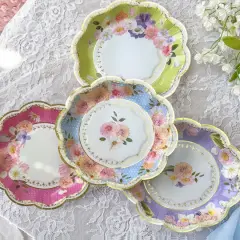 Kate Aspen&reg; 7" Vintage Floral Tea Party Paper Plates, 16ct.
