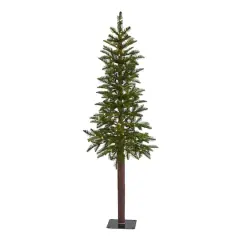 5ft. Pre-Lit Alaskan Alpine Artificial Christmas Tree, Clear LED Lights