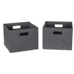 Household Essentials Storage Cubes, 2ct. Graphite