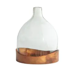 Hello Honey&reg; Glass Cloche with Antique Copper Metal Tray