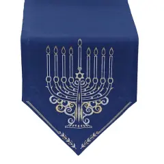 DII&reg; 68" Menorah Embroidered Table Runner