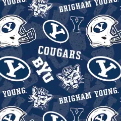 NCAA Brigham Young University Cougars Cotton Fabric