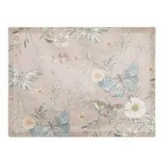 Butterflies Cotton Twill Placemat Blush
