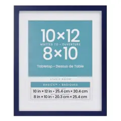 Basics&trade; Linear Tabletop Frame with Mat by Studio D&eacute;cor&reg; Navy