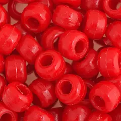 John Bead 9mm Opaque Plastic Pony Beads, 1,000ct. Red