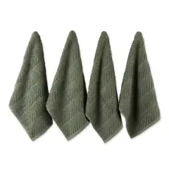 Chevron Luxury Barmops, 4ct. Artichoke Green