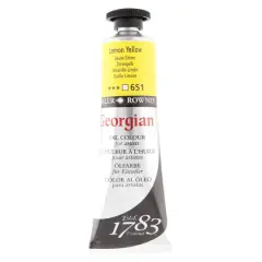 Daler-Rowney&reg; Georgian Oil Colour, 38mL 651 Lemon Yellow