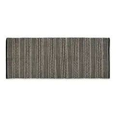 DII&reg; Black Dobby Stripe Hand-Loomed Rug, 2.5ft. x 6ft.