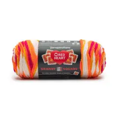 Red Heart&reg; All in One&trade; Granny Square&trade; Yarn White - Citrus Twist