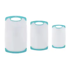 Farberware Non-Slip Plastic Cutting Board Set Aqua