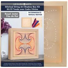 Leisure Arts&reg; Royal Jester Stitched String Art Shadow Box Kit