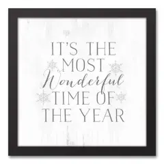 The Most Wonderful Time of the Year 12x12 Black Framed Canvas