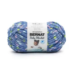 4 Pack Bernat&reg; Baby Blanket&trade; YarnBlue Jean Dot