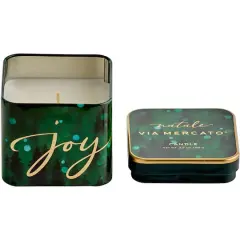 European Soaps Natale Square Jar Candle Joy