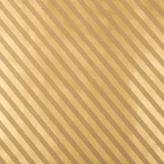 JAM Paper Striped Gift Wrap Brown Kraft and Gold