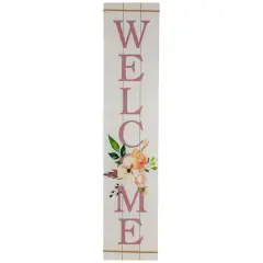 4ft. Floral Welcome Wooden Spring Wall Sign