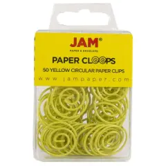 JAM Paper Circular Paper Cloops Yellow