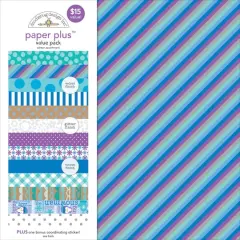Doodlebug Design Inc.&trade; Winter 12" x 12" Paper Plus Value Pack, 8 Sheets