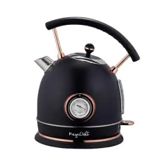 MegaChef 1.8L Matte Black Half Circle Electric Tea Kettle