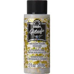 FolkArt&reg; Glitterific Pop&trade; Acrylic Paint, 2oz. Golden Treasure