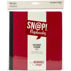 Simple Stories&trade; Sn@p!&trade; Flipbook Album, 6" x 8" Red