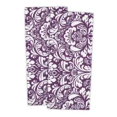DII&reg; Eggplant Damask Dishtowel, 2ct.