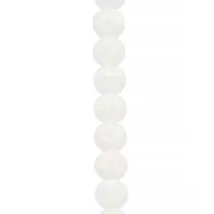 White Matte Crackled Quartz Round Beads, 12mm by Bead Landing&trade;