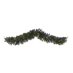 6ft. LED Flocked Pine Christmas Garland