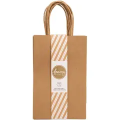 American Crafts&trade; Fancy That Small Kraft Gift Bags, 6ct.